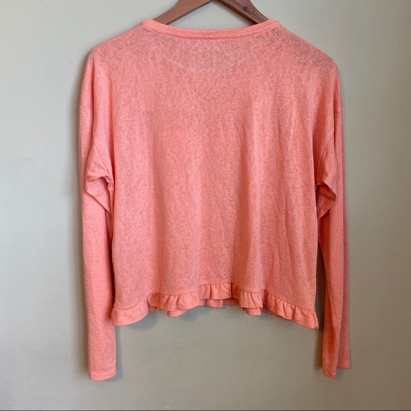 NWT Loft | Cropped Ruffle Tee - Picture 3 of 4